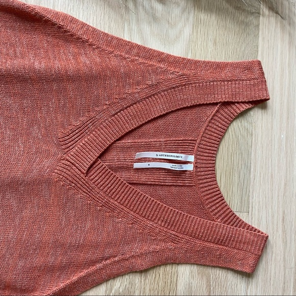 Anthropologie Sleeveless Knit Top in Rust - Picture 5 of 9